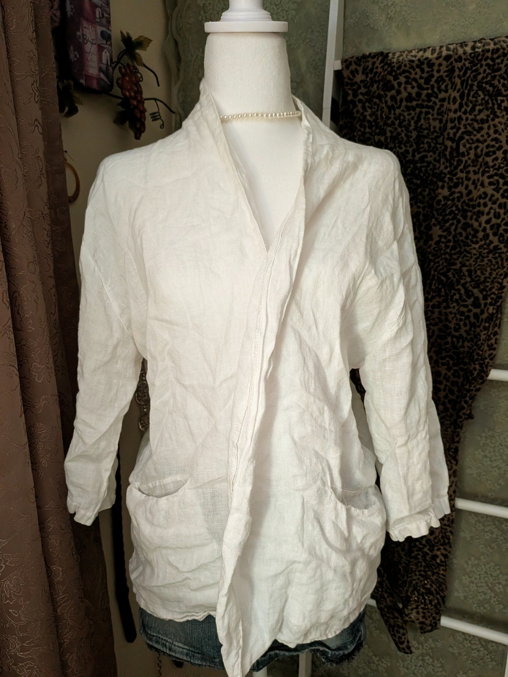 100% Linen Clean Girl Quiet Luxury Blouse